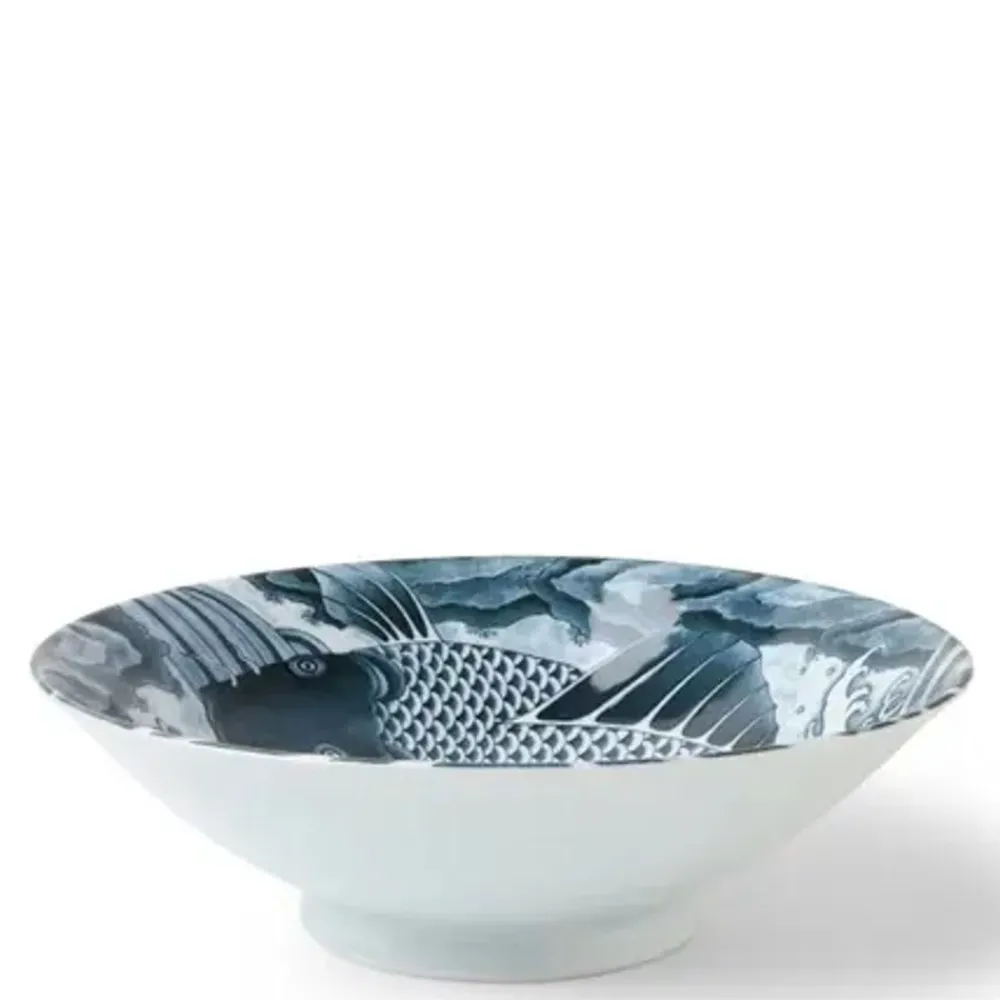 koi__serving_bowl_gray_0.webp MIYA Company Mythical Creatures | Koi 10" Serving Bowl Gray