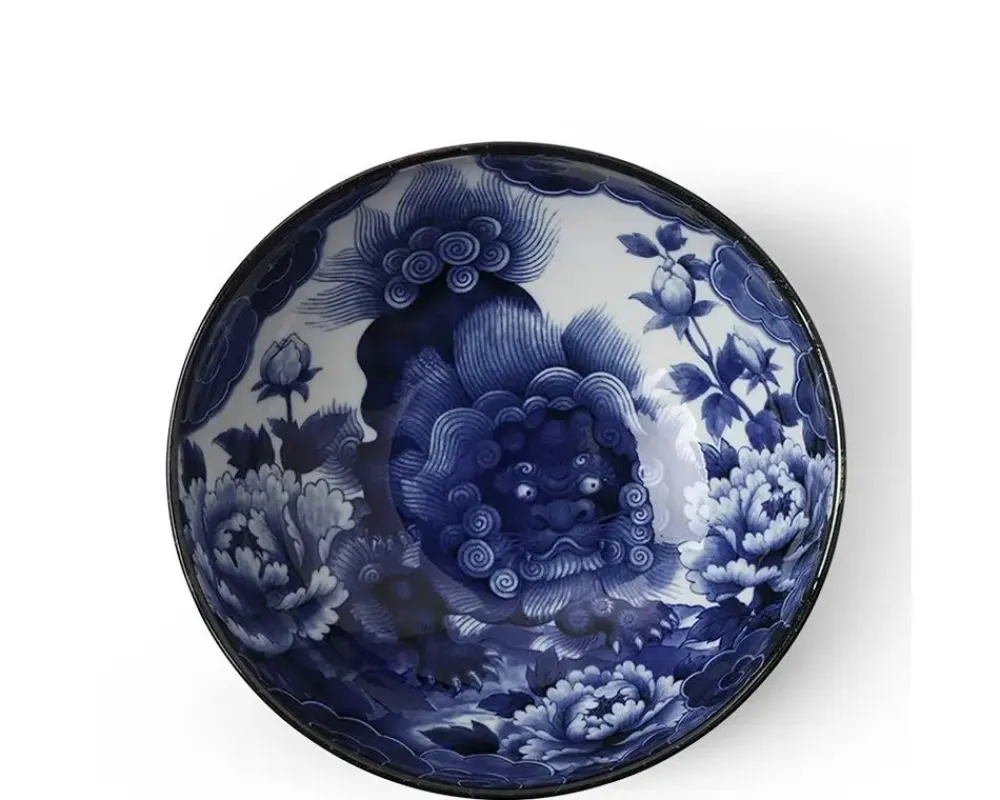komainu__serving_bowl_2.webp MIYA Company Mythical Creatures | Komainu 8.5" Serving Bowl