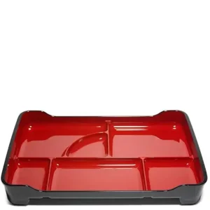 MIYA Company Sushi Service | Lacquered Lunch Tray 14" X 9.5" - Red