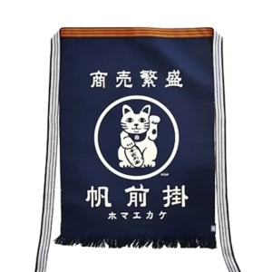 MIYA Company Textile | Maekake Canvas Apron - Fortune Cat