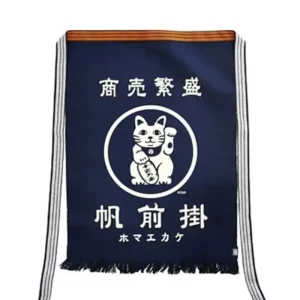 MIYA Company Textile | Maekake Canvas Apron - Fortune Cat