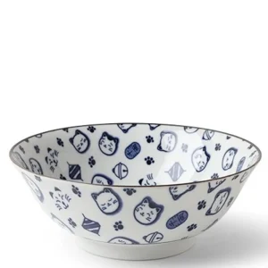 MIYA Company Bowls | Maneki Neko Blue 7.75" Bowl