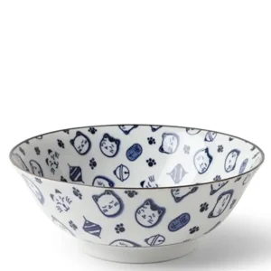 MIYA Company Bowls | Maneki Neko Blue 7.75" Bowl