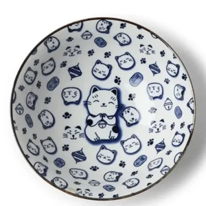 MIYA Company Bowls | Maneki Neko Blue 7.75