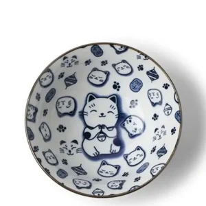 MIYA Company Bowls | Maneki Neko Blue 5.75