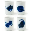 MIYA Company Cats | Midnight Blue Cat Cup Set