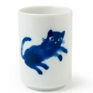 MIYA Company Cats | Midnight Blue Cat Cup Set