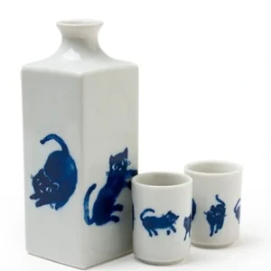 MIYA Company Cats | Midnight Blue Cat Sake Set
