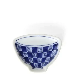 MIYA Company Sauce Dishes | Mini Plate 3.75" Blue & White Teacup Check