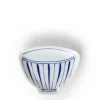 MIYA Company Sauce Dishes | Mini Plate 3.75" Blue & White Teacup Stripe