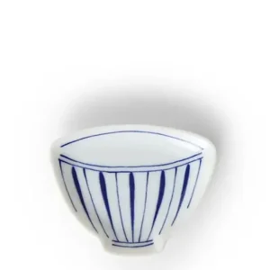 MIYA Company Sauce Dishes | Mini Plate 3.75" Blue & White Teacup Stripe