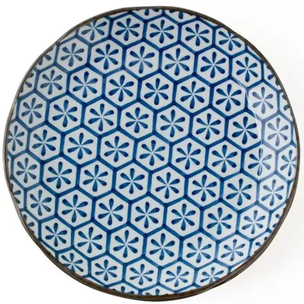 monyou__hana_kikkou_plate_0.webp MIYA Company Large Plates | Monyou 10" Hana Kikkou Plate