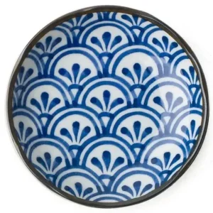MIYA Company Small Plates | Monyou 4.5" Hana Seigaiha Plate
