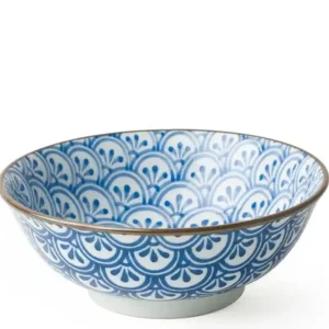 MIYA Company Ramen Bowls | Monyou 7.5" Hana-Seigaiha Bowl