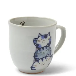 MIYA Company Cups/Mugs | Mug Cat Trio Blue