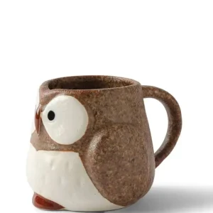 MIYA Company Cups/Mugs | Mug Owl Brown 11 Oz.