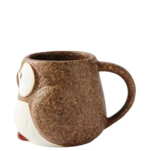 MIYA Company Cups/Mugs | Mug Owl Brown 11 Oz.