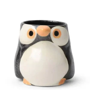 MIYA Company Cups/Mugs | Mug Penguin Orange/Black