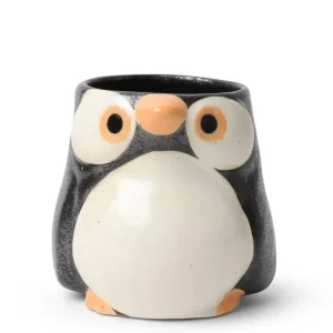 MIYA Company Cups/Mugs | Mug Penguin Orange/Black