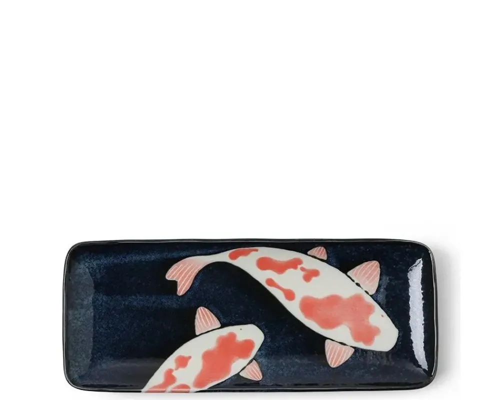 namako_koi_rectangle_plate_1.webp MIYA Company Medium Plates | Namako Koi Rectangle Plate