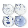 MIYA Company Plates | Nekotori Cat Plate 4.25" Set/4
