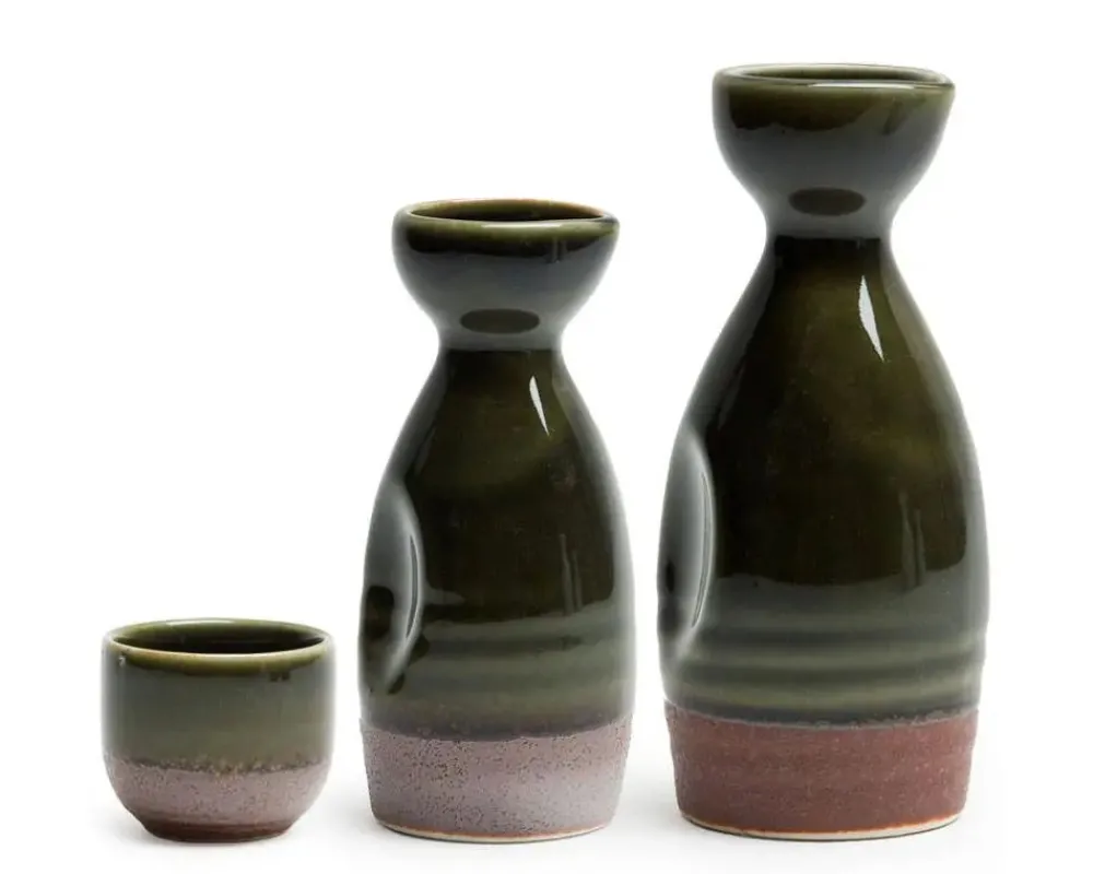 oribe_green__oz_sake_cup_2.webp MIYA Company Sake Bottles & Cups | Oribe Green 1.2 Oz. Sake Cup