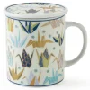 MIYA Company Other | Origami Cranes 8 Oz. Lidded Mug - Blue