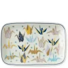 MIYA Company Plates | Origami Cranes 6.5" X 4.25" Plate - Blue