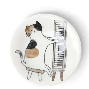 MIYA Company Plates | Piano Cat 6-1/8" Plate