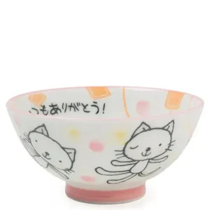 MIYA Company Bowls | Pink Cat 4.25" Rice Bowl
