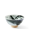 MIYA Company Bowls | Rice Bowl Blue Whale Waves 5"
