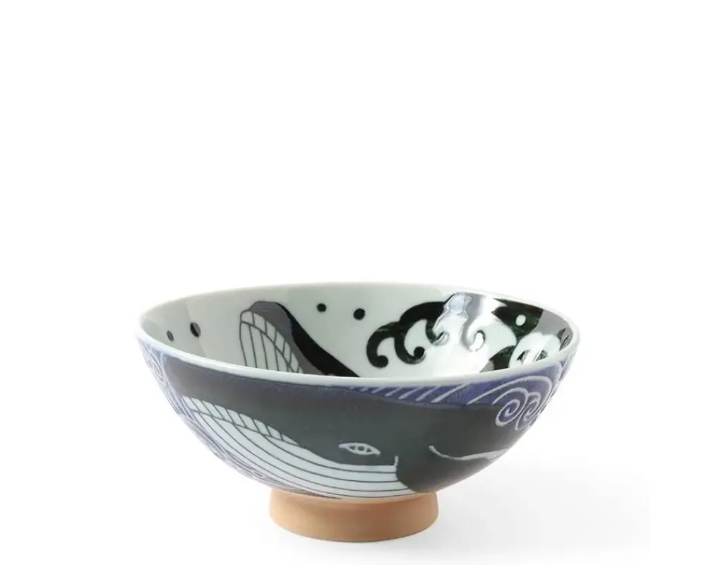 rice_bowl_blue_whale_waves_xl__1.webp MIYA Company Bowls | Rice Bowl Blue Whale Waves (Xl) 5-3/4"