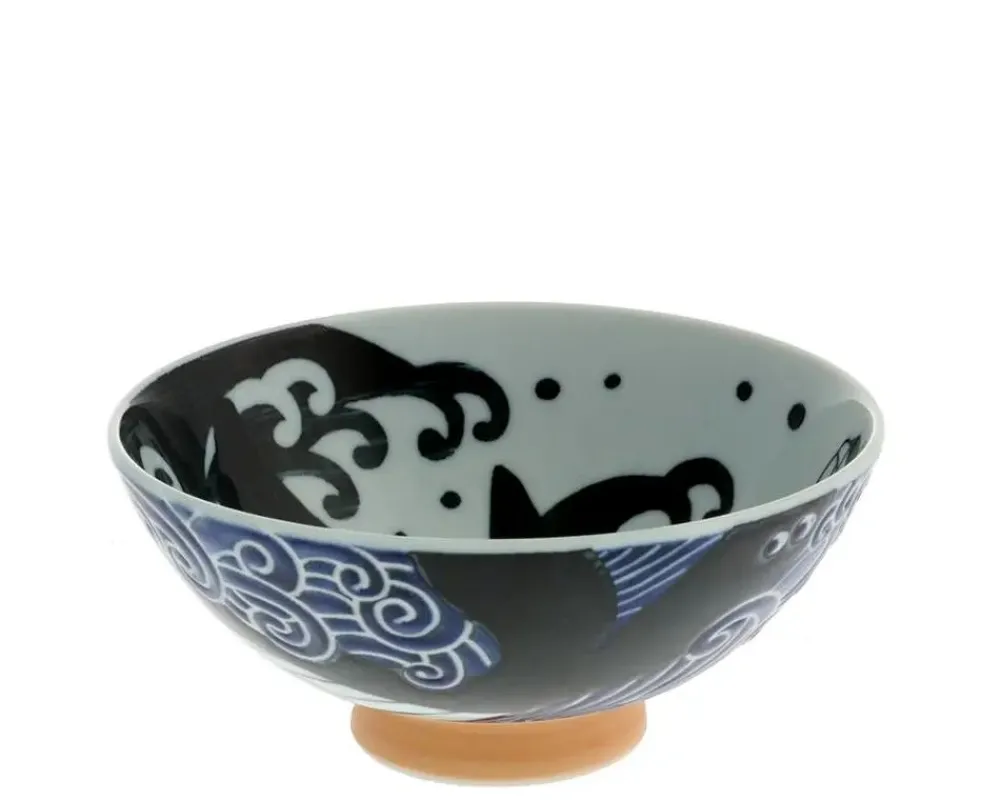 rice_bowl_blue_whale_waves_xl__2.webp MIYA Company Bowls | Rice Bowl Blue Whale Waves (Xl) 5-3/4"