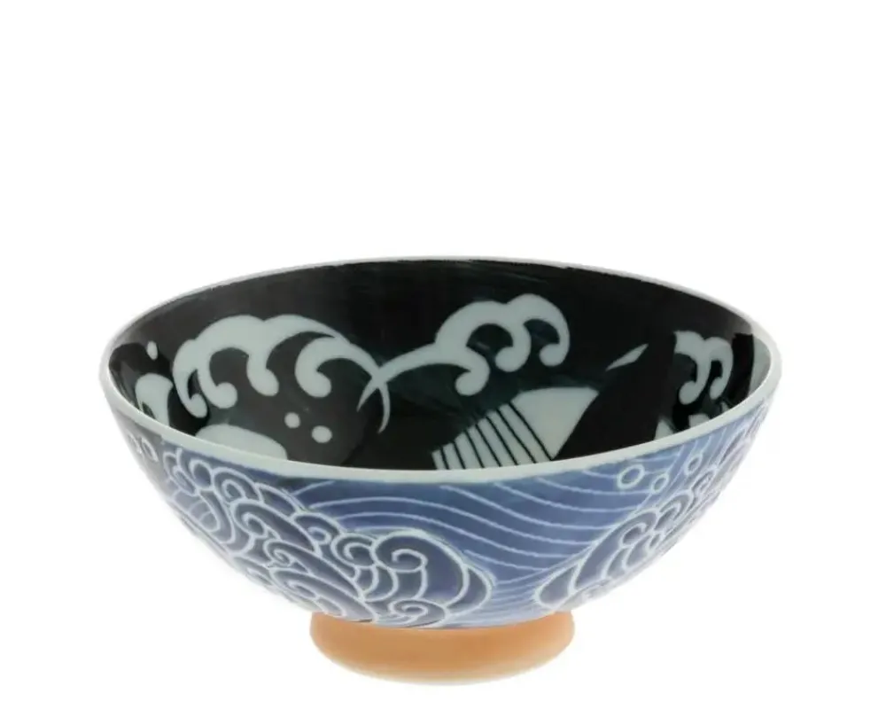 rice_bowl_blue_whale_waves_xl__3.webp MIYA Company Bowls | Rice Bowl Blue Whale Waves (Xl) 5-3/4"