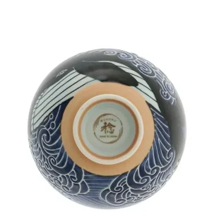 MIYA Company Bowls | Rice Bowl Blue Whale Waves (Xl) 5-3/4