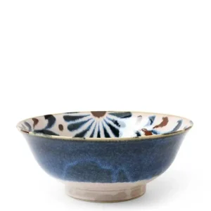 MIYA Company Ramen Bowls | Rustic Blue Floral Noodle Bowl