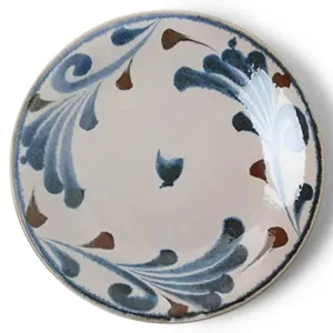 MIYA Company Large Plates | Rustic Blue Vines 11" Plate