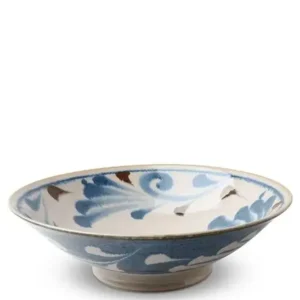 MIYA Company Serving Bowls & Plates | Rustic Blue Vines 9.75" Serving Bowl