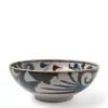 MIYA Company Shallow Bowls | Rustic Blue Vines 8.5" Shallow Bowl