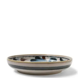 MIYA Company Shallow Bowls | Rustic Blue Vines 7.75" Shallow Bowl