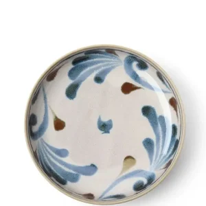 MIYA Company Shallow Bowls | Rustic Blue Vines 7.75