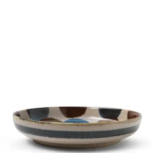 MIYA Company Shallow Bowls | Rustic Dots 7.75" Shallow Bowl