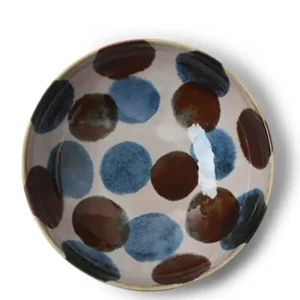 MIYA Company Shallow Bowls | Rustic Dots 8.5