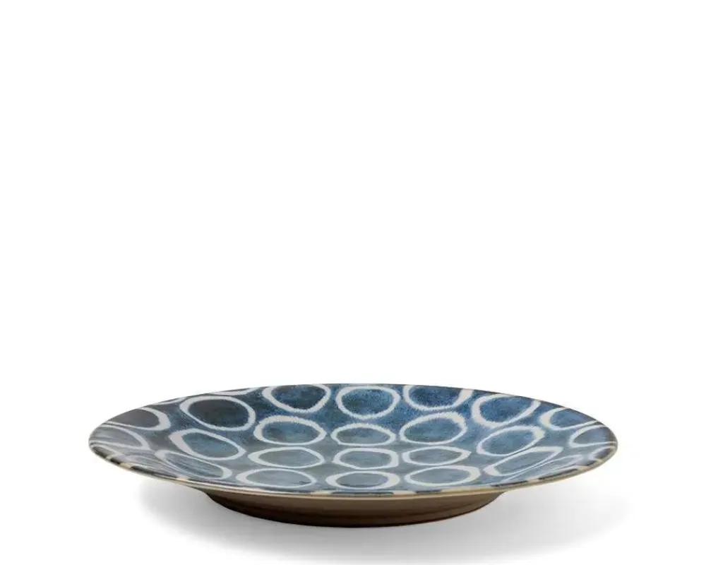 rustic_white_circles__plate_2.webp MIYA Company Large Plates | Rustic White Circles 11" Plate