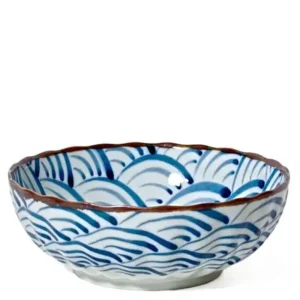 MIYA Company Large Bowls | Saikai Nami Waves 7.25" Bowl