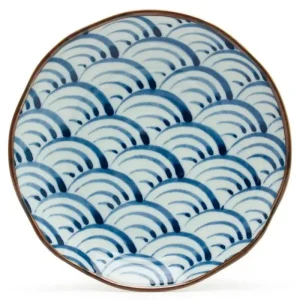 MIYA Company Large Plates | Saikai Nami Waves 9" Plate