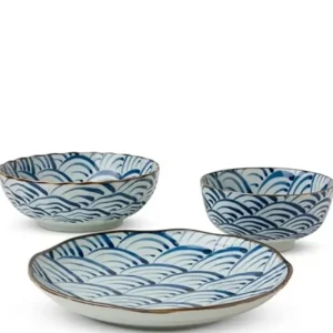 MIYA Company Large Plates | Saikai Nami Waves 9