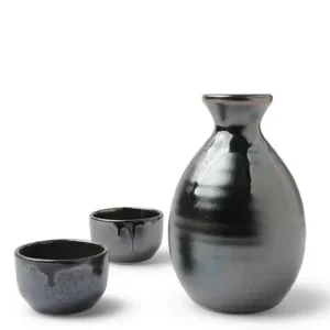 MIYA Company Sake Sets | Sake Set Black Luster