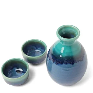 MIYA Company Sake Sets | Sake Set Jade Ocean Blue