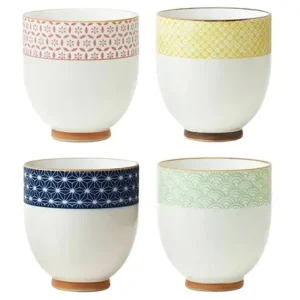 MIYA Company Teacups | Sashiko Teacup Set 6 Oz.